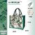 Eco-Friendly Canvas Tote Bag - Natural Jute Gift Bag for Business Clients, Retro Shopper with Handles (Green Wonderland B5 Medium)