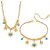 Vintage Boho Tassel Necklace and Bracelet Set for Women, Stainless Steel, Fade-Resistant, Ethnic Retro Style (E075-Gold Bracelet-17+5cm)