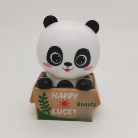 Cute Panda Plush Toy Car Dashboard Decor, Cartoon Animal Ornament Gift for Kids (Head-shaking Panda Shy, 9 x10 x10cm)