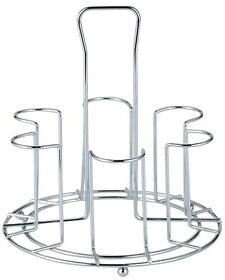 Elegant European-Style Hanging Wine Glass Rack for Hotels & Bars Upside Down Glass Holder (170g Short Six Glass Rack No Glasses)