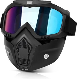 Anti-Scratch UV Windproof Goggles  Detachable Eyewear for Cycling, Racing, and Outdoor Sports