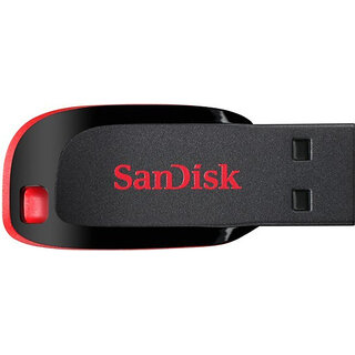SanDisk Cruze Blade SDCZ50 64 GB Pen Drive Compatible with Desktop Computer, Laptop, Television USB 2.0 Plastic Case(Red, Black)