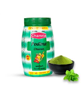 (Pack of 1) Chamria Podina Churan  Mint Digestive Powder for Indigestion & Acidity Relief, GMP Certified 75g
