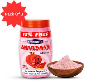 Pack of 3 Chamria Anardana Churan with Mint  Tangy Minty Digestive Powder for Gas, Acidity & Indigestion 100g