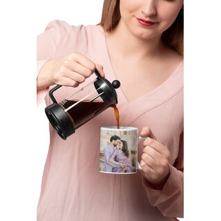 Personalized Ceramic Coffee Mug with Custom Photo Print - Perfect Gifting Mug for Couples