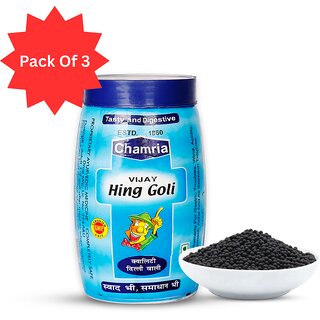 Chamria Hing Goli Digestive Candy with Asafoetida  Natural Remedy for Acidity  Constipation Relief  100g (Pack of 3)