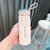 400ml Glass Water Bottle with Silicone Sleeve  Reusable Leak-Proof Bottle for Men  Women  Travel-Friendly, Eco-Friend