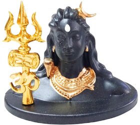 Tiny Shiny Medium  Adiyogi Shiva Statue for Car Dashboard Home Decor Pooja Room Office