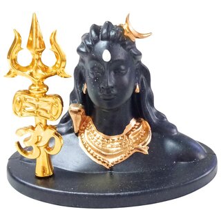 Tiny Shiny Medium  Adiyogi Shiva Statue for Car Dashboard Home Decor Pooja Room Office