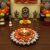 Tiny Shiny Decorative Home Decoration Flower Diya  Metal Diya for Puja Room  Home Dcor,Orange