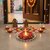 Tiny Shiny Decorative Home Decoration Flower Diya  Metal Diya for Puja Room  Home Dcor,Magenta
