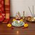 Tiny Shiny Decorative Home Decoration Flower Diya  Metal Diya for Puja Room  Home Dcor,Blue