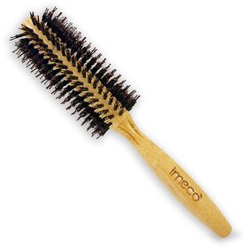 IMECO Bamboo Rolling Hair Brush, Roller Brush-for adding Curls, Volume and Styling