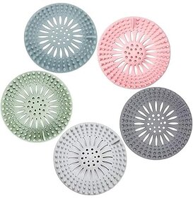 Trendy Silicone Hair Catcher Drain Cover for Shower Kitchen Sink Drain Filter Strainer Stopper (Pack of 1)