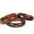 Handcrafted Wooden Bangle Set, Brown Natural Wood Pattern, Traditional Ring Design, 3 Pieces Set