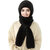 Winter Warm Elastic Soft Ear Protection Knitted Scarf Hat Fleece Lined Beanie Hat