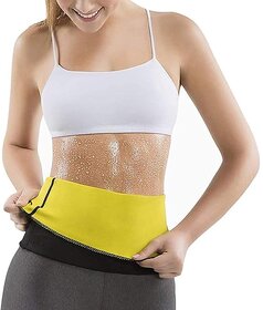 Imported Sweat Slim Belt for Men  Women  Non-Tearable Waist Trainer Fitness  Weight Loss  Fat Burner Shapewear Black