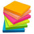 Sticky Notes 3x3, 6 Color Bright Colorful Sticky Pads, 100 Sheets/Pad, Self-Sticky - Multicolours - Pack of 2