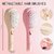 Anti Static Massage Comb One-Click Cleaning hair Comb and Brush, Massage Comb, Scalp Cleansing  Massage Comb (CREAM)