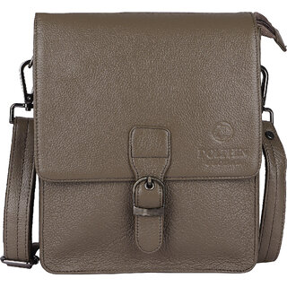 DOLPHIN GLOBAL Green Men's Genuine Leather Messenger/Sling Bag  9506GRN