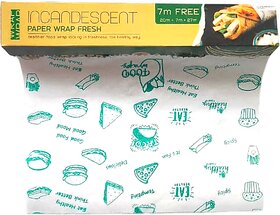 INCANDESCENT PAPER Food Wrapping Roll 27 M  Durable  Food-Safe Roll for Home, Restaurants  Catering Use