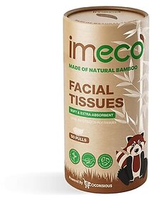 IMECO Bamboo Facial Tissue  Ultra-Soft Facial Tissue  Perfect for Travel, Car, office  50 Pulls Per Pack  Pack of 1