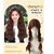 Luxury T-Part Lace Front Wig | Middle Part Long Curly Hair Full Cap (Honey Tea Color with Large Five-Piece Set, Rose Inner Net, Collect for Fast Shipping)