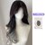 Ash Gray Balayage Wavy Lace Front Wig with Curtain Bangs - Natural Looking Synthetic Hair Full Cap (Gradient Gray + Hair Net)