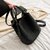 Stylish Leather Tote Bag for Women, Versatile Convertible Shoulder & Crossbody Bucket Bag (Black)