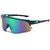 YUSHA 9338 Sports Sunglasses for Men & Women, Polarized Cycling Glasses, UV Protection Windproof Goggles for Outdoor Running, Hiking, Motorcycle (Sand Black Ice Blue)