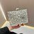 Sparkling Crystal Evening Bag for Women, Elegant Rhinestone Clutch with Chain for Parties & Galas (Silver)