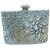 Sparkling Crystal Evening Bag for Women, Elegant Rhinestone Clutch with Chain for Parties & Galas (Silver)