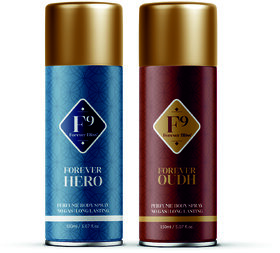 F9 Forever Outh and Hero Long Lasting Freshness Deodorant Perfume Body Spray For Men and women (150ml2) Pack of 2