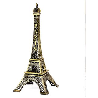 BIYANKA Antique Finish 3D Metal Paris Eiffel Tower Metal Showpiece for Home Office