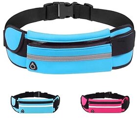 Running Belt with Water Bottle Pocket Waist Bag with Adjustable Straps for Men and Women Fits 6.5 inches Smartphones Running Hiking Climbing Waist Pack