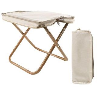 FoldinG Stool Chair Camping Stool Portable Folding Stool with Carry BagUltra-Light Portable Folding ChairOutdoor Folding ChairFolding Stool for TentTravelingHikingCamping StooL (Khakhi)