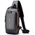 Waterproof Polyester Slim Unisex Crossbody Sling Bag Chest Backpack Men's Shoulder Bag Leisure Travel Handbag Hard Shell Anti-Theft Chest Bag