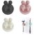 (Pack of 3) Silicone Toothbrush Holders Toothbrush Holders for Bathroom Self Adhesive Wall Mounted Hooks for Hanging Key Toothbrush Razor and Small Items for Kitchen Bathroom Living Room Office