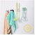 (Pack of 3) Silicone Toothbrush Holders Toothbrush Holders for Bathroom Self Adhesive Wall Mounted Hooks for Hanging Key Toothbrush Razor and Small Items for Kitchen Bathroom Living Room Office