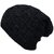 Fashlook Woolen Black Casual Winter Cap
