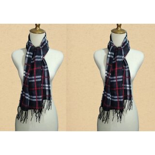 PACK OF 2 ANTIQ WORLD  Checkered Men  Women Muffler
