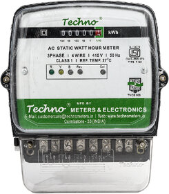 Three Phase Counter Type Energy Meter (10-60 A)