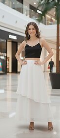 Layered Georgette Skirt