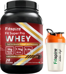 Fitspire Fit Super Pro Double Chocolate Whey Protein with 400ml Shaker 2 lbs
