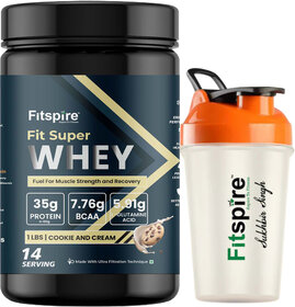 Fitspire Fit Super Cookies  Cream Whey Protein 1 lb with 400ml Shaker
