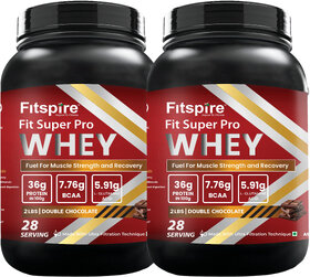 Fitspire Fit Super Pro Double Chocolate Whey Protein 2 lbs Pack of 2