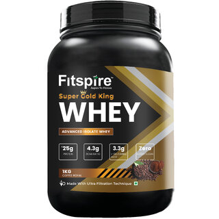 Fitspire Super Gold King Coffee Royal Whey Protein 1kg 25g Fast-Absorbing Protein HighProtein Formula