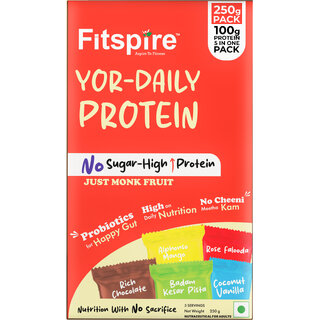 Fitspire Assorted Pack YOR Daily Protein Sachets (5  50g)  Each Sachet Provides 20g High-quality Protein