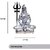 Tiny Shiny Padmasana Sliver Shiv Ji Murti for Car Dashboard Home Temple Pooja Room