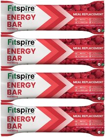 Fitspire Red Berry Energy bar Pack of 4 Each 35G